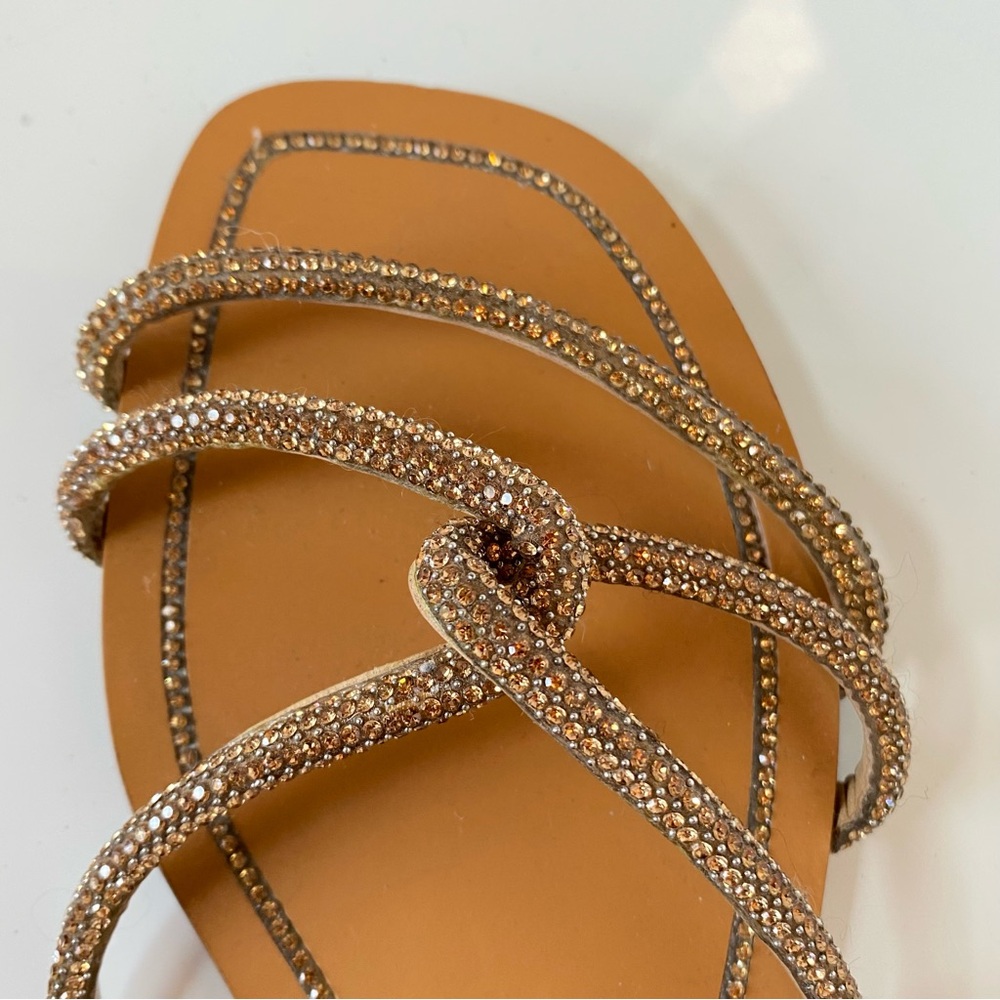 SCHUTZ | Honey | Crystal Embellished Slide/Sandals | Size 9.5B